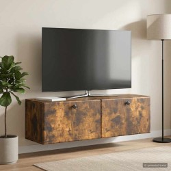 Meuble TV mural 98 x 31 x 30 cm Chêne fumé Bois d'ingénierie 620729620729