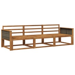 Ensemble de canapés d'extérieur 3 pcs Naturel 620730620730