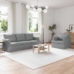 Ensemble de Canapés 2 pcs Gris clair 201 x 80 x 85 cm tissu 620731620731