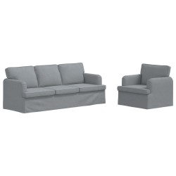 Ensemble de Canapés 2 pcs Gris clair 201 x 80 x 85 cm tissu 620731620731