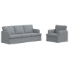 Ensemble de Canapés 2 pcs Gris clair 201 x 80 x 85 cm tissu 620731620731