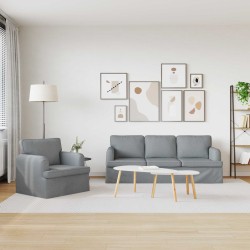 Ensemble de Canapés 2 pcs Gris clair 201 x 80 x 85 cm tissu 620731620731