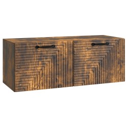 Meuble TV mural Chêne fumé 78,5 x 31 x 30 cm Bois d'ingénierie 620732620732