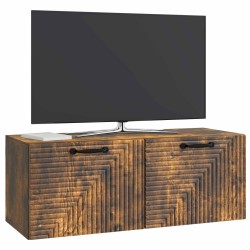 Meuble TV mural Chêne fumé 78,5 x 31 x 30 cm Bois d'ingénierie 620732620732