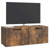 Meuble TV mural Chêne fumé 78,5 x 31 x 30 cm Bois d'ingénierie 620732620732