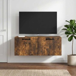 Meuble TV mural Chêne fumé 78,5 x 31 x 30 cm Bois d'ingénierie 620732620732