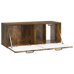 Meuble TV mural Chêne fumé 78,5 x 31 x 30 cm Bois d'ingénierie 620732620732