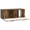 Meuble TV mural Chêne fumé 78,5 x 31 x 30 cm Bois d'ingénierie 620732620732