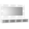 Armoire à miroir avec LED Blanc brillant 90x31,5x62 cm 620733620733