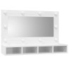 Armoire à miroir avec LED Blanc brillant 90x31,5x62 cm 620733620733