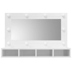 Armoire à miroir avec LED Blanc brillant 90x31,5x62 cm 620733620733