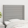 Tête de lit avec oreilles Gris clair 103x16x118/128 cm Tissu 620734620734