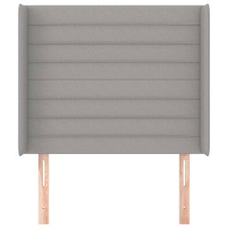 Tête de lit avec oreilles Gris clair 103x16x118/128 cm Tissu 620734620734