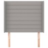 Tête de lit avec oreilles Gris clair 103x16x118/128 cm Tissu 620734620734