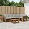 Ensemble de canapés d'extérieur 6 pcs Naturel et gris clair 620735620735