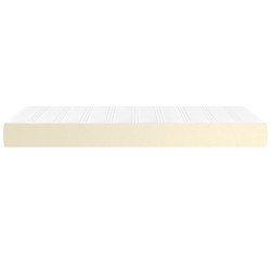 Matelas de lit à ressorts ensachés fermeté moyenne Crème 80x200x20cm Similicuir 620739620739