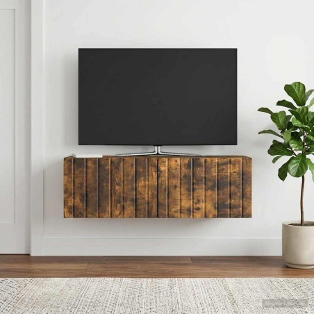 Meuble TV mural 98 x 31 x 30 cm Chêne fumé Bois d'ingénierie 620743620743