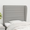 Tête de lit avec oreilles Gris clair 103x23x118/128 cm Tissu 620744620744