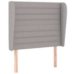 Tête de lit avec oreilles Gris clair 103x23x118/128 cm Tissu 620744620744