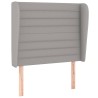 Tête de lit avec oreilles Gris clair 103x23x118/128 cm Tissu 620744620744