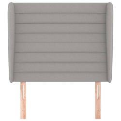 Tête de lit avec oreilles Gris clair 103x23x118/128 cm Tissu 620744620744