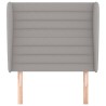 Tête de lit avec oreilles Gris clair 103x23x118/128 cm Tissu 620744620744