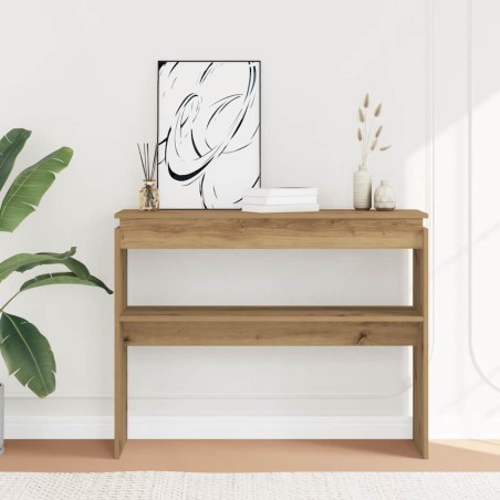 Table console chêne artisanal 102x30x80 cm bois d'ingénierie 620746620746