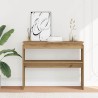 Table console chêne artisanal 102x30x80 cm bois d'ingénierie 620746620746