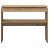 Table console chêne artisanal 102x30x80 cm bois d'ingénierie 620746620746
