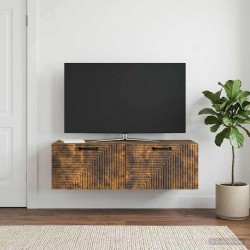 Meuble TV mural Chêne fumé 98 x 41 x 30 cm Bois d'ingénierie 620747620747