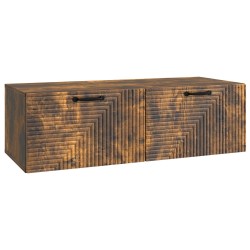 Meuble TV mural Chêne fumé 98 x 41 x 30 cm Bois d'ingénierie 620747620747