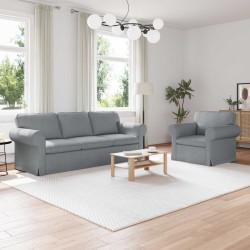 Ensemble de Canapés 2 pcs Gris clair 215 x 82 x 80 cm tissu 620748620748