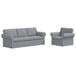 Ensemble de Canapés 2 pcs Gris clair 215 x 82 x 80 cm tissu 620748620748