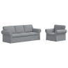 Ensemble de Canapés 2 pcs Gris clair 215 x 82 x 80 cm tissu 620748620748