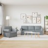 Ensemble de Canapés 2 pcs Gris clair 215 x 82 x 80 cm tissu 620748620748