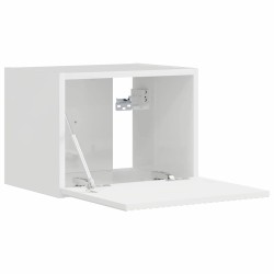 Meuble TV mural Montage mural Blanc Brillant 39 x 31 x 29,5 cm 620750620750