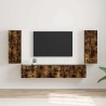 Meuble TV mural Montage mural 2 pcs Chêne fumé 30 x 31 x 80 cm 620751620751