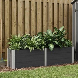 Jardinière surélevée Noir 200 x 50 x 54 cm 620752620752