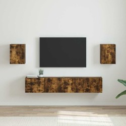 Meuble TV mural Montage mural 2 pcs Chêne fumé 30 x 31 x 40 cm 620758620758