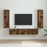 Meuble TV mural Montage mural 2 pcs Chêne fumé 30 x 31 x 100 cm 620760620760