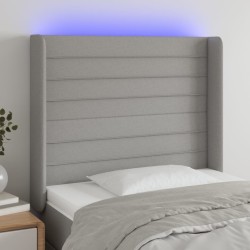Tête de lit à LED Gris clair 103x16x118/128 cm Tissu 620761620761