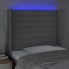 Tête de lit à LED Gris clair 103x16x118/128 cm Tissu 620761620761