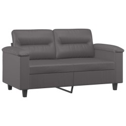 Ensemble de canapés 2 pcs avec coussins Gris Similicuir 620762620762