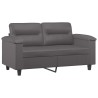 Ensemble de canapés 2 pcs avec coussins Gris Similicuir 620762620762