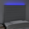 Tête de lit à LED Gris clair 100x5x118/128 cm Tissu 620763620763