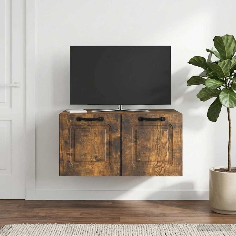 Meuble TV mural Chêne fumé 59,5 x 41 x 30 cm Bois d'ingénierie 620765620765