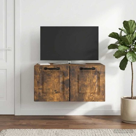 Meuble TV mural Chêne fumé 59,5 x 41 x 30 cm Bois d'ingénierie 620765620765