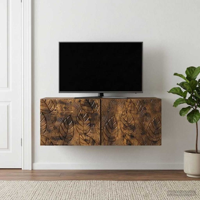 Meuble TV mural 98 x 41 x 30 cm Chêne fumé Bois d'ingénierie 620767620767