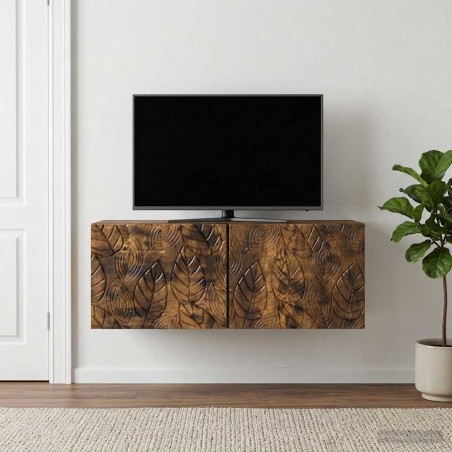 Meuble TV mural 98 x 41 x 30 cm Chêne fumé Bois d'ingénierie 620767620767