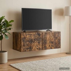 Meuble TV mural 98 x 41 x 30 cm Chêne fumé Bois d'ingénierie 620767620767